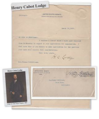 Henry Cabot Lodge,  Mass Senator,  1883 T0 1924,  On Letter Go 1907 (6373