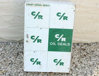 C/r Oil Seals Retail Automotive Display Cabinet Cr Gas Station Garage Metal Sign