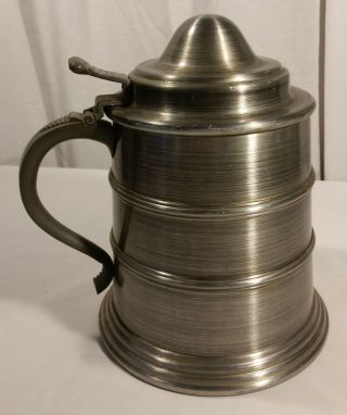 Vintage Large Aluminum Tankard Beer Stein Ice Bucket With Pewter Handle