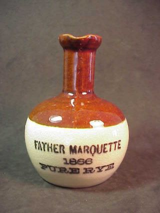 Father Marquette 1866 Pure Rye Cincinnati Ohio - Miniature Whiskey Jug