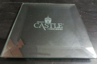 (4x) Vintage (donald) Trump Castle Casino Resort Drink Coasters / Mirror Glass