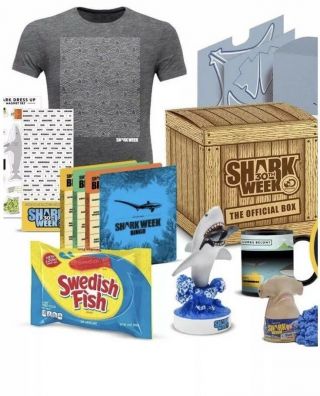 Official Discovery Channel Shark Week Box 30th Anniversary Box Xl Shirt