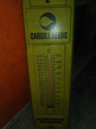 Vintage 1960s Cargill Seeds Advertising Thermometer