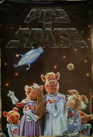 Rare Muppet Show " Pigs In Space " 27 X 39 Poster.