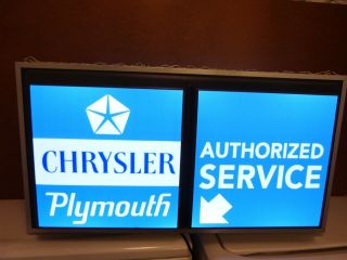 Large Chrysler Plymouth Dealership Service Sign Mopar Parts & Service Sign Hemi