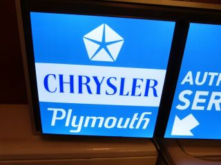 Large Chrysler Plymouth Dealership Service sign Mopar Parts & Service sign Hemi 3