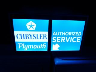 Large Chrysler Plymouth Dealership Service sign Mopar Parts & Service sign Hemi 6