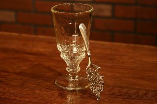 One La Rochere Pontarlier Absinthe Glass,  Plus A Wormwood Absinthe Spoon