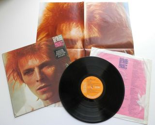 David Bowie - Space Oddity Uk 1972 Rca Lp With Hype Sticker Inner & Poster