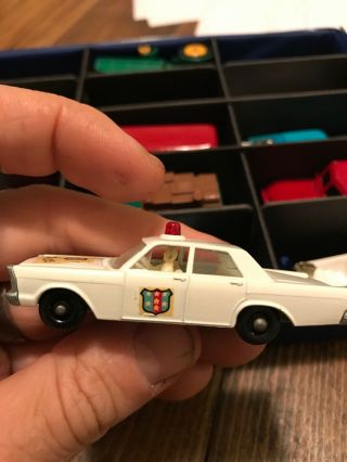 1966 White Ford Galaxie Police Car No.  55 / 59 Vintage Lesney Matchbox