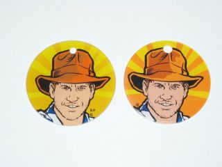 Indiana Jones Pinball Promo Plastic Key Chain Set