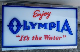 Vintage 1950s Olympia Beer Light Sign – It’s The Water (needs Work)