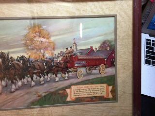 Antique Poster Print Genesee Beer Brewery 12 Horse Team Delvery Clydesdales 3