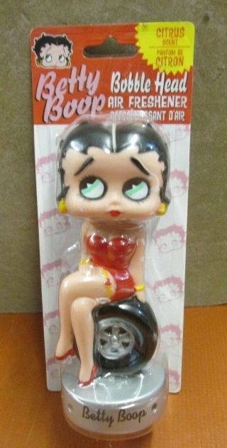 Betty Boop Bobble Head Air Freshener Citrus Scent Pose Tire Re - Fillable 2006