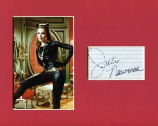 Julie Newmar Batman The Catwoman Sexy Rare Signed Autograph Photo Display
