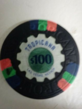 $100 2nd Edt Gaming Chip From The Tropicana Casino Las Vegas Obsolete