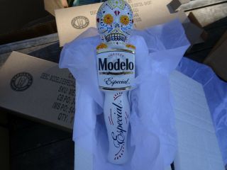 modelo especial day of the dead short 7in.  beer tap handle 3