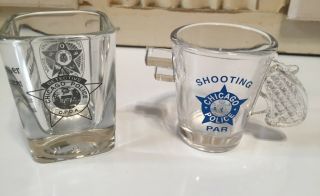 Gun Shaped Chicago Police Department CPD Shot Glass Plus Detectives Union NOT PC 2