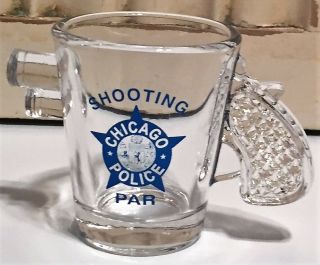 Gun Shaped Chicago Police Department CPD Shot Glass Plus Detectives Union NOT PC 4