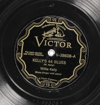 Willie Kelly Aka Roosevelt Sykes Victor 38608 V/e - Pre War Blues 78