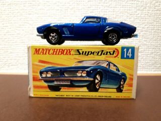 Rare Matchbox Superfast Lesney - Series 14 - Iso Grifo Rare Color