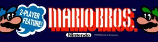 Mario Bros Wide Body Arcade Marquee 26.  25 " X 5.  75 "