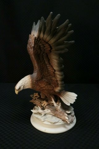 Homco Masterpiece Bald Eagle Porcelain 11 1/2 " Figurine