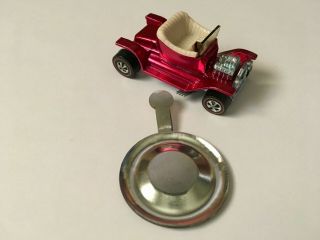 HOT WHEELS REDLINE - 1968 Hot Heap in Rare Rose Red - with rare factory error 2