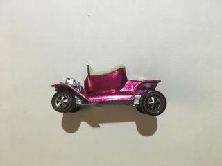 HOT WHEELS REDLINE - 1968 Hot Heap in Rare Rose Red - with rare factory error 3