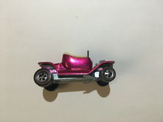 HOT WHEELS REDLINE - 1968 Hot Heap in Rare Rose Red - with rare factory error 4