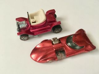 HOT WHEELS REDLINE - 1968 Hot Heap in Rare Rose Red - with rare factory error 8
