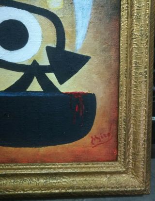 Joan Miró oil on canvas signed 4