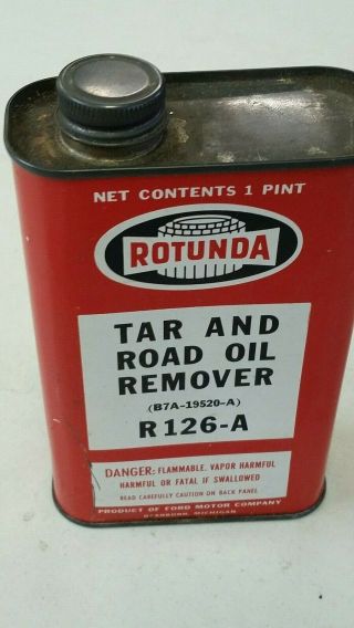 Rotunda Fomoco Ford - Tin - Tar And Road Oil Remover - Vintage