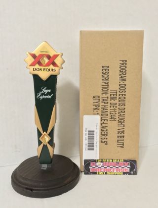 Dos Equis Lager Especial Xx Cerveza Beer Tap Handle 6.  5” Tall Brand