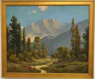 Herbert Sartelle (1885 - 1955) Listed California Artist.  Mountain Landscape