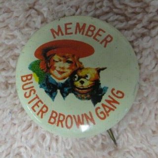 Vintage Buster Brown Gang Member Pinback Button - Shoes