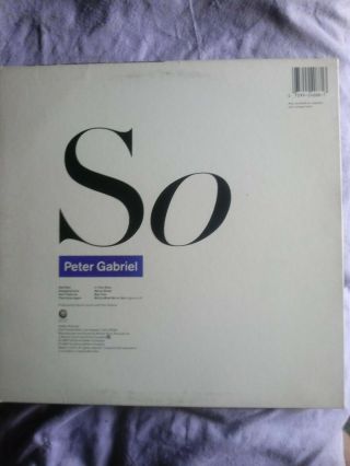 Peter Gabriel - So 1986,  Pop LP 2