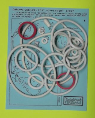 1973 Williams Darling / Jubilee Pinball Rubber Ring Kit