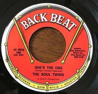 The Soul Twins - She’s The One 45 Rare Detroit Northern Soul Back Beat