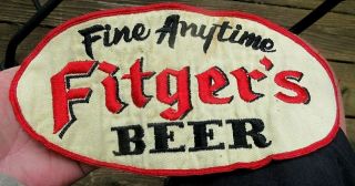 Vintage Large Fitgers Beer Jacket Back Patch