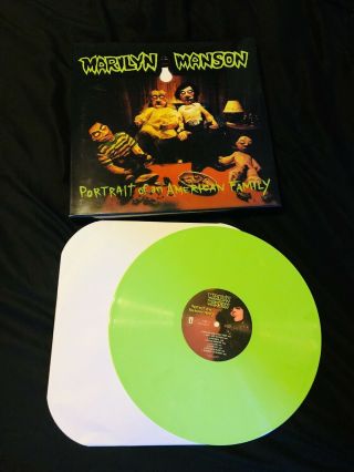 Marilyn Manson - Portrait Of An American Family Green Color Vinyl Record - Rare -