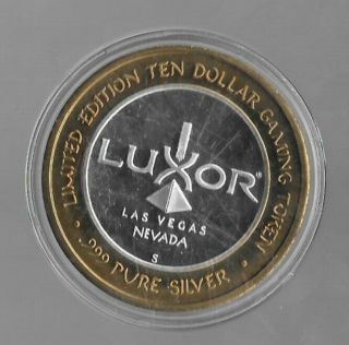 Luxor Casino.  999 Fine Silver $10 Gaming Strike