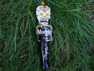 negra modelo day of the dead short 8in.  beer tap handle 2