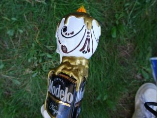 negra modelo day of the dead short 8in.  beer tap handle 3