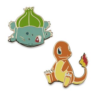 Pokémon Center Bulbasaur & Charmander Pokémon Pins (2 - Pack)