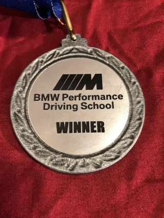 Bmw Performance Center Driving School Winners Medal & Ribbon Rare Find No Others