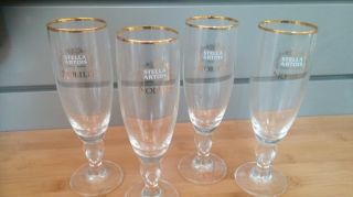 Rare Set Of Six (6) Stella Artois Nobilis Beer Glasses