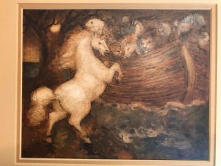 Charles Burdick Oil Painting Noahs Ark Painting