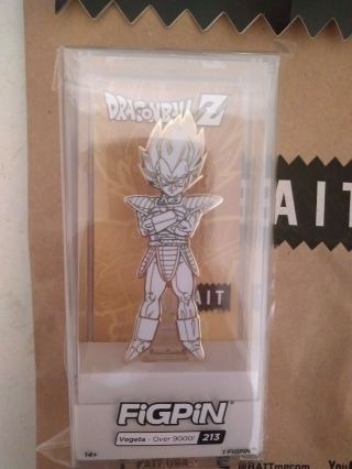 Anime Expo 2019 Exclusive Bait Vegeta Figpin Limited Edition,  Sticker & Bag