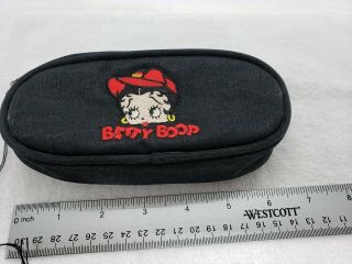 Betty Boop Eyeglass Case Embroidered Vintage Black Baseball Cap 1994 American